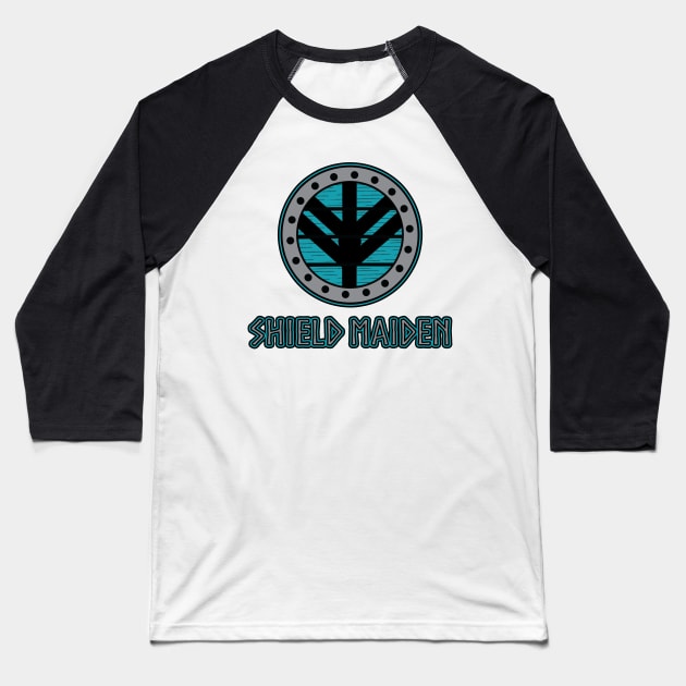 Lagertha Shield Maiden Baseball T-Shirt by Scar